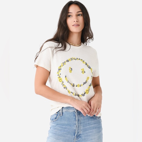 NWOT Re/Done 70s Smile Graphic Tshirt - Picture 1 of 4